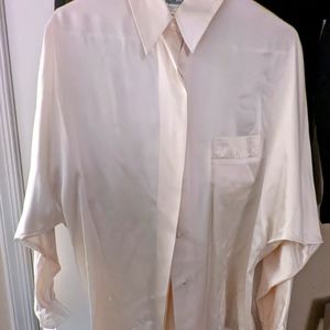 Vintage 100% Silk Stephanie Studio Ivory Blouse